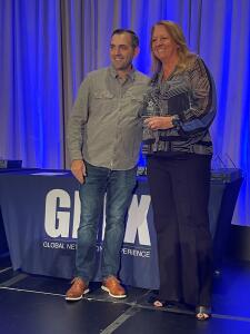 Michelle DuChamp Accepts Award on Behalf of Vacatia