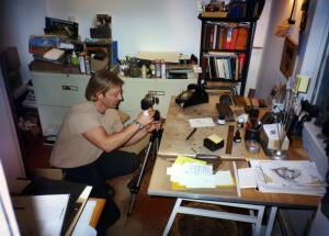 Filmmaker Christopher Seufert in the Edward Gorey House