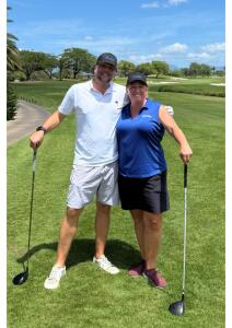 Vacatia’s Head of Sales Lee Johnson and Head of Partner Services Michelle DuChamp at the 2025 ARDA-Hawaii Scholarship Golf Tournament