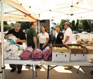 Councilman Jorge Guadrón visits the Central Islip Health Fair