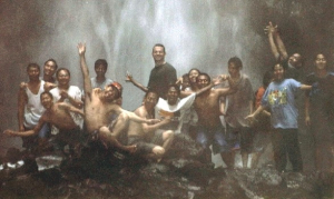 Paul in a Waterfall