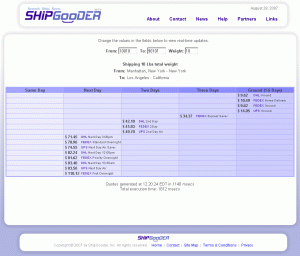 ShipGooder Rates Page