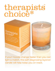 Therapists Choice pure-burn soy blend candle