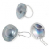 Round blue mabe pearl sterling silver ring & earrings set