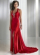 Wholesale Red V-Neck Evening Dresses PD2983