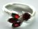 Latest fashion jewelry wholesale - red CZ synthetic stone Thailand sterling silver ring