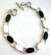 Fashion bracelet with toggle jewelry clasp for convenience closure in multi enamel black and white e