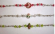Fashion beaded bracelet with assorted shape handmade enamel cloisonne flower bead at center