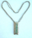 Fashion necklace with double beaded chains holding a multi mini shiny beads