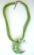 Fashion costume jewelry wholesale Fashion necklace with multi light green strings with heart shape c