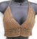 Wholesale beach wear brown crocheted handmade bra top