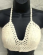 White crochet top with swirl cup and botton with triangle pattern