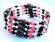 Handmade fashion jewelry, one string forming fashion hematite bracelet red rhinestone