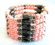 Fashion jewelry wholesale, one string forming fashion magnetic hematite bracelet with pinkish beads