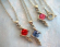 Fashion chain necklace with diamond cz stone pendant , hand crafted jewelry imported from Asia