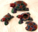 Southwestern handcraft treasure - assorted color painted dotted Batik turtle family set