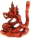 Mystic dragon statue abstract carving, made of tropical hard wood