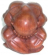 Handcrafted religious treasure - weeping Buddha wood carving made of tropical oak