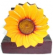 Yellow sun flower wooden napkin holder