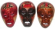 Primitive decor online shop - assorted color animal pattern decor wooden JAVA mask