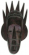Black art supply - spiky top natural black long oval face mask