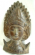 Black natural lady buddha wooden mask