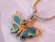 Teen jewelry wholesaler wholesale turquoise butterfly pendant