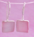 Wholesale earring catalog, square shape mother of pearl seashell inlaid sterling silver earring