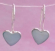 Wholesale jewelry for lovers, sterling silver hook earring with blue heart love mother of pearl seas