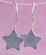 Wholesale teen earring, sterling silver hook earring with star blue mother of pearl seashell
