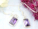 Online catalog shopping of purple cz with square shape and fish hook fit design in sterling silver e