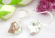 Online shopping store sterling silver earring with multi-facets heart shape pattern decor, fish hook