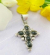 Cheap pendant online shopping mall cross with X shape at the center and black stone design with 925