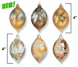 Handmade Metallic Grapevine Ornament 6 Pack