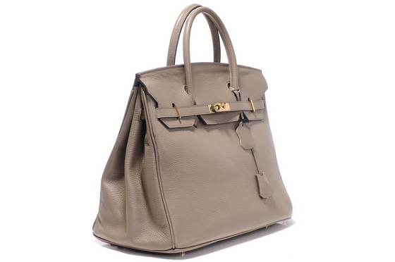 Wholesale Hermes Birkin Bags Gray Clemence Leather Gold Hardware