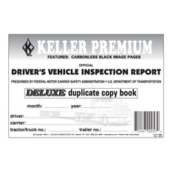 J.J. Keller 115B Duplicate Carbonless Driver's Vehicle Inspection Report Book