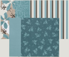 Teal Paper Pack for Scrapbooks