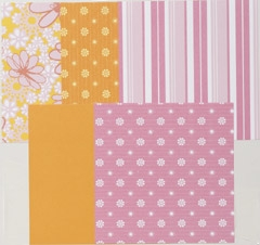Pink & Orange 6 x 6 Paper Pack for Scrapbooks
