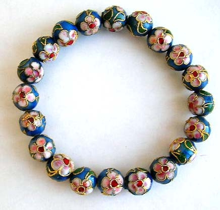 wholesale enamel cloisonne jewelry stretch cloisonne beaded bracelets, hand crafted and hand painted