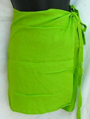 Exotic beach wear online shop wholesale apple green cotton mini skirt