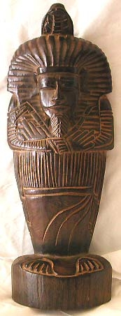 Ethnic gift carving online - Egyptian pharoah abstract carving stand