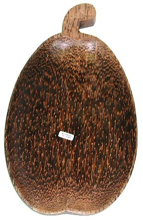 Collectible art - pear pattern design, smooth finishing coconut wood tray