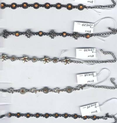 Designers gift jewelry wholesale - stone beaded silver plated fashion bracelet in assorted design
