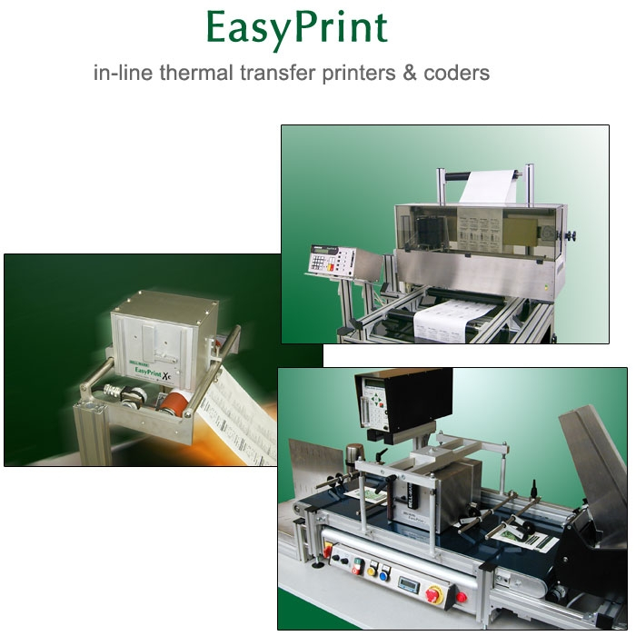 EasyPrint in-line thermal transfer printers & coders